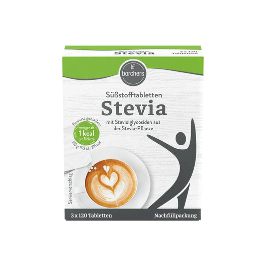 borchers Stevia Nachfüllpack Süßstofftabletten 3x 120 Stk.